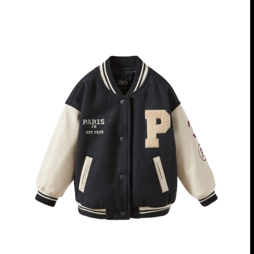 Zara P mixed Varsity Jacket Toddler